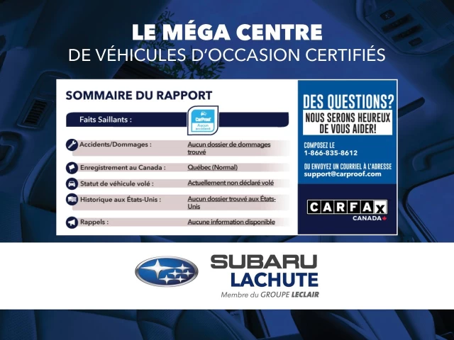Subaru Crosstrek Convenience EyeSight CARPLAY+MAGS+CAM.RECUL 2020