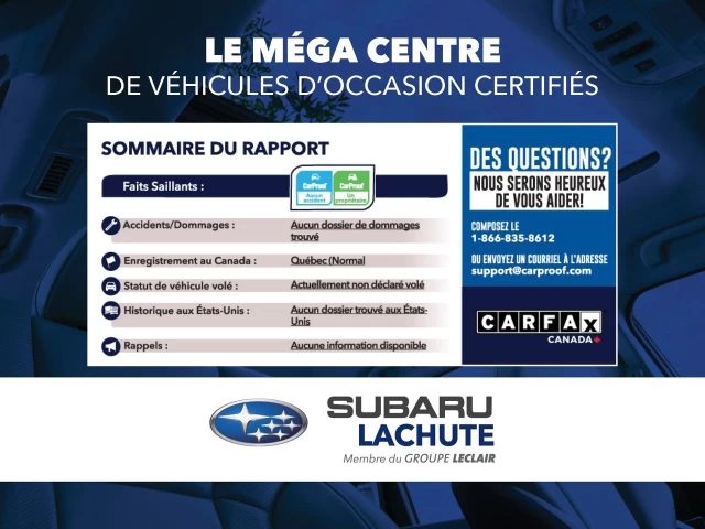 Subaru Crosstrek Convenience EyeSight CAM.RECUL+CARPLAY 2021