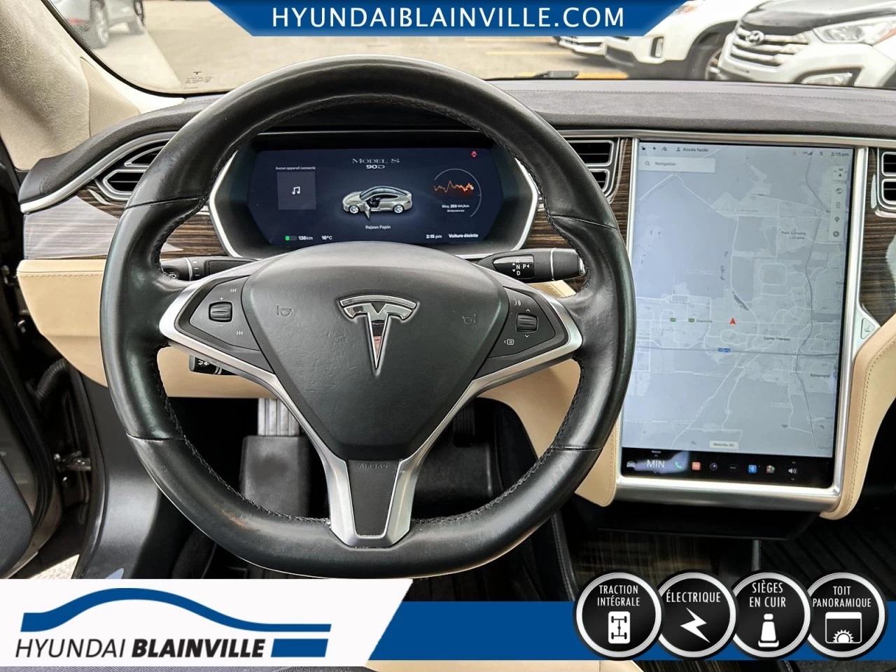 2016 Tesla Model S 90D, AWD, CUIR, TOIT PANO, NAVIGATION+ Image principale