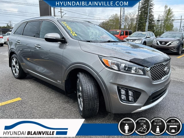 Kia Sorento SX, V6 3.3L, AWD, 7 PASSAGERS, CUIR, TOIT PANO+ 2018