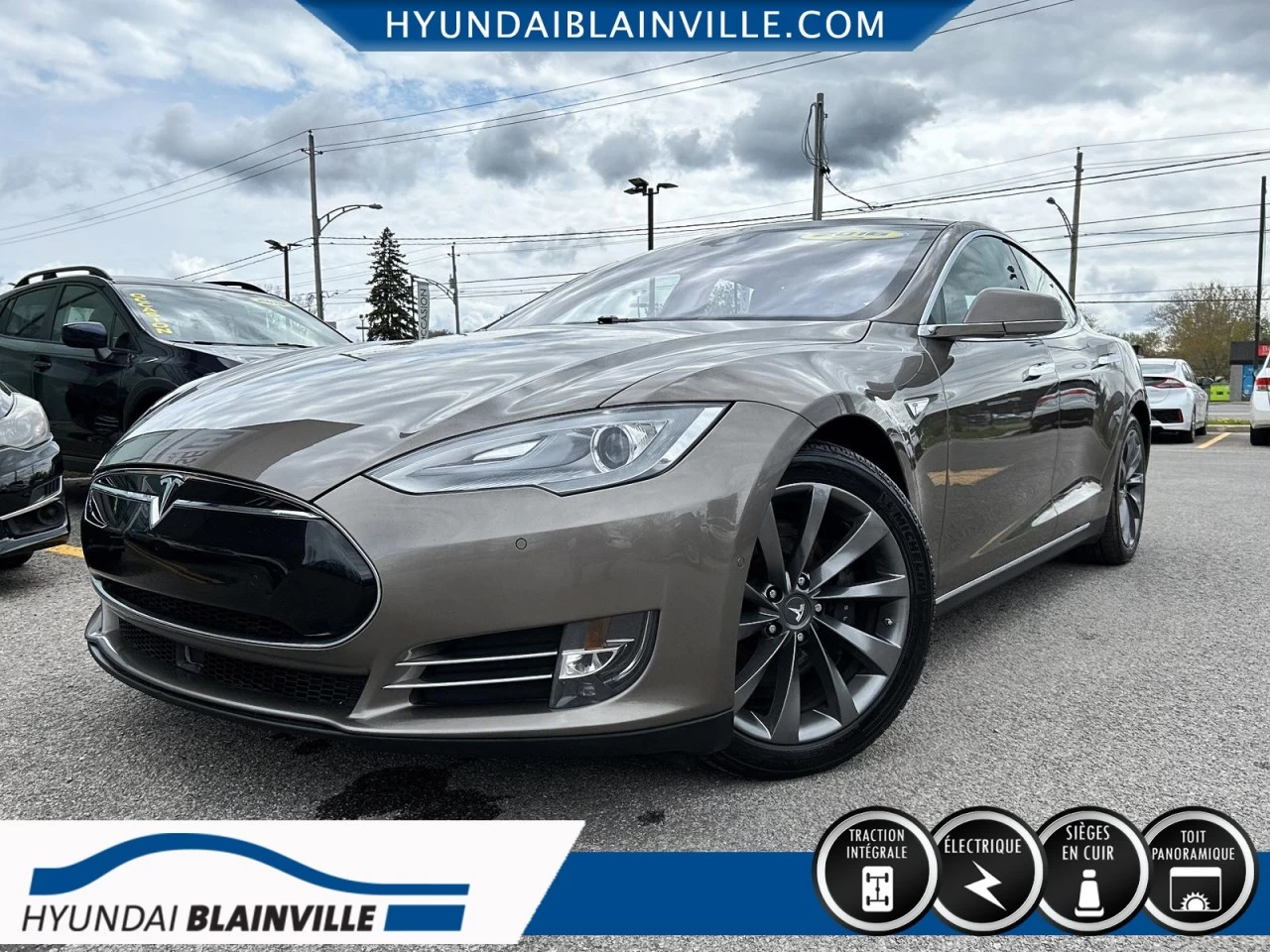 2016 Tesla Model S 90D, AWD, CUIR, TOIT PANO, NAVIGATION+ Image principale