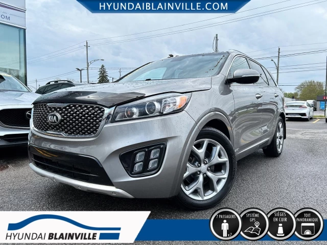 Kia Sorento SX, V6 3.3L, AWD, 7 PASSAGERS, CUIR, TOIT PANO+ 2018